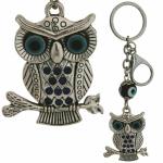 Divya Mantra Owl Keychain Evil Eye Turkish Hanging Car Metal Key Chain