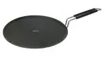 ZOOV Iron Induction and Gas Stove Compatible Tawa for Dosa, Roti, Chapati with Wire Handle Flat Dosa Tawa (Black, 12Inch)