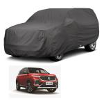 Auto Hub Car Body Cover Compatible with Mg Hector Plus with Mirror Pockets, Triple Stitched, Water Resistant Car Cover, Grey