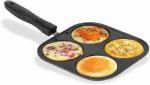 Niyara Enterprise Mini uttapam pan,Nonstick Mini Uttapam Tawa, Mini Crepe pan, Idli pan Pancake Pan 19 cm diameter 1 L capacity (Aluminium, Non-stick)