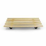 Wooden Rectangular Pot and Plant Stand Pot with Wheels (Pack of 1 pc) Incomplete