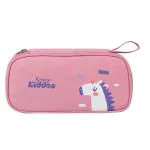 Smily Kiddos MK11001615 Light Blue Unicorn Polyester Zipper Pencil Pouch for Boys and Girls