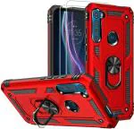 RUNICHA Back Cover for Motorola One Fusion Plus, Motorola One Fusion, moto one fusion plus (Red, Grip Case, Pack of: 1)