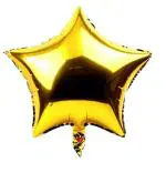 Themehouseparty Golden Balloons Shining Star Shape
