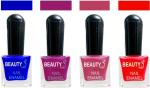 OUR Beauty Multicolor High Quality Quick Dry Long Lasting Hd Colors Nail Polish Pcs Vs46, 32 ml (Set Of 4)