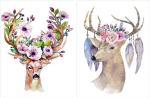 D E C O R A Beautiful Deer Theme 2 Poster Set