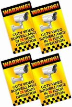Cvanu WARNING! CCTV VIDEO SURVEILLANCE IN 24 HOUR OPERATION Emergency Sign