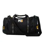 MuscleBlaze Gym Bag (Phirse Zidd Kar), Duffle Bag for Men and Women, Sports Bag, Black, 30 L