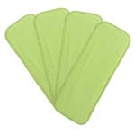 Ineffable Baby Diaper 3 Layer Microfiber Washable Reusable Pocket Cloth Diaper Nappy Insert Pads for Kids (Pack of 4, Green)