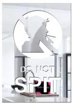 Bikri Kendra - Don't spit Silver Sign Board - 3D Acrylic Mirror Stickers