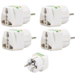 Hi-Plasst 250V Grounded Universal Type F Schuko 2Pin To 3Pin Conversion Plug For Au Us Uk To Eu Europe Plug Ac Power Travel Adapter