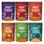 Happilo Chickpeas Jumbo Combo Snack 110g Each, Magic Masala Chickpeas, Peri Peri Chickpeas, Terrific Tomato Chickpeas, Chili Garlic Chickpeas, Thai Chili Chickpeas, Himalayan Salt & Pepper Chickpeas