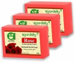 Ayurdaily Natural Rose Petals Bath Soap, 125 Gm Each (Pack Of 3)