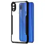 Fashionury Back Cover for Crystal Clear Mi Redmi Note 7/7S/Note 7 Pro Back Cover Case|360 Degree Protection|Shock Proof Design|Transparent Back Cover Case for Redmi Note (Black Bumper)(TPU+Plastic)