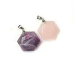 Astroghar Amethyst And Rose Quartz Crystal Pendant For Men And Women