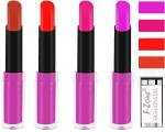 OUR BEAUTY Multicolor  Rich Colour Payoff Long Stay Soft Matte Lipstick , 14 G (Set Of 4)