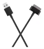 Tech Gear Micro USB Cable 2 A 1.5 m 30-Pin Charging Cable for Galaxy Note-10.1-GT-N8013;Tab-2 10.1 GT-P5113 SGH-I497;Tab 2 7.0 GT-P3113 GT-P3100 Tablet Sync Data Charge (Compatible with For Samsung Galaxy Tab 2, Black, One Cable)