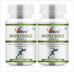 VLTAVA Musli Gold for Men Extra Power, Stamina, Strength, Increase Energy for Men and Women(120 Capsules)