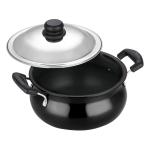 Vinod Hard Anodized Handi with Lid- Small, 3.8 Ltr (Induction Friendly)