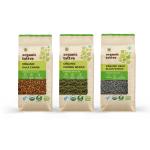 Organic Tattva 2.5 Kg Pulses/Dal Sprouts Combo | (Kala Chana 1Kg 1 Pack, Green Moong whole 1Kg 1 Pack and Urad Black whole 500g 1 Pack) Whole/Sabut Dal Combo Pack | Rich in Protein Naturally Gluten Free Unpolished Dal | Pesticide and Chemical Free