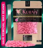 KURAIYHair Removal Hot Hard Body Wax Beans (50Gm) for Face, Arm, Legs, Bum and whole Body For Men and Women Suitable for All Skin Types with Steel Spatula