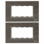 CONA Status 10504 Glassic Module Plates 4M Graphic Grey (Pack of 2)|Module Switch Plates|Electrical Plate|Polycarbonate Plate|Switch for Home|Standard Size Switch Plate|Suits all kind of decor