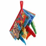 THE BRAIN GYM FACTORY - Dinosaur Tails Kids Cloth Books, Touch & Feel Crinkle Soft Books Infants Babies, Toddler Early Educational Interactive Stroller Toy