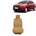 Kingsway Towel Fabric Car Seat Covers for Ford Figo Aspire, 2014 - 2021 Model, Material: 100% Cotton, Color : Beige, Complete Set of All Seats (Car Specific Front + Rear Seat Covers)