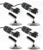 Microware 1000x8ledmicroscopes2_4 Metal USB Digital Microscope,Black