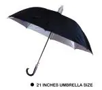 FASHNO Men's & Women's Black Color Kargil Umbrella Big Size (Pack of 1), Pattern : Plain.
