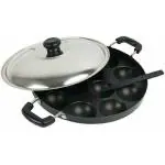 Awwalline Aluminium Non-Stick Appam Maker/Appam Patra/Appam pan/Litti Maker/Appe Stand/Paniyarakkal/idli Maker One Size