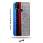 Tweakymod Printed Leather Strips Back Cover For Samsung M31