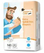 Daddy’s Care ultra thin soft disposable tape style diaper for New Born - 66 Count