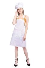Tolexo Polyester Waterproof Kitchen Unisex Apron with Cap