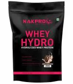 NAKPRO HYDRO Whey Protein Hydrolyzed | 25g Protein, 5.8g BCAA Supplement Powder (1 Kg, Cookies & Cream)