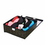 Yellow Weaves Undergarments Organizer/Foldable Storage Box for drawers, Color- Brown