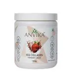 ANVIKA Veg Collagen 150 gm Strawberry Flavored for Skin & Hair |Clinically Tested Vegan Collagen Peptides |Easy Dissolve, No Added Sugar