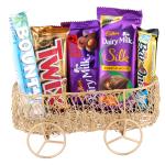 SurpriseForU Gift for Diwali Surprise | Handmade Cart Basket With Chocolates | Surprise Gift for Birthday | Chocolate Gift | Chocolate Basket Hamper | 685
