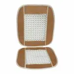 VOILA Velvet Marble Bead Seat Cover for Car Acupressure Design Universal Size Beige Pack Of 1