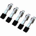 Rawk Stainless Steel Pipe Door Stopper Double Floor Door Stoppers with Rubber Tip Bottom, for Home, Office, Bathroom Doors ( Silver , Pack of 5 )