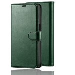 Trounce Vintage Series Faux Leather Green Wallet Flip Back Case Mobile Cover For Samsung Galaxy A6 plus