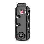 ZIBUYU Tsa Locks For Luggage Bag Suitcase Zip Lock Bag For Travel Customs Lock Tsa007 Approved Zipper Number Lock For Bags Fixed 3 Bit Digital Combination Luggage Lock, Black