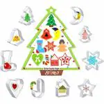 10Pcs Cookie Cutters Set, DIY Cookie Molds, 304 Stainless Steel NonStick Dessert Mould, Fruit Cutter Shaper, Cooking Baking Tool for Muffins/Biscuits/Holiday/Diwali/Christmas/Party Decoration