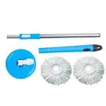 JAINSTAR Mop 360 Degree Cleaning Stainless Steel Spin Mop Extendable Handle with 02 Refill