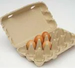 Inditradition Reusable Egg Storage Carton Boxes (Pack of 10) | For 18 Eggs Each Box, Natural Pulp Paper Boxes (Brown)