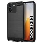 Fashionury Back Cover Case for iQOO Z9 5G | Rugged Armor Hybrid Protection Shockproof Bumper | Ultimate Rubber Stylish Back Case Cover for iQOO Z9 5G (Black)