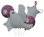 Jagmag Flying White Dove Pigeon Theme Foil Balloon (5 pcs)