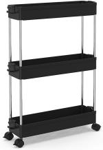 Kepzell Long Lasting and Muti Functional Black Plastic Storage Organizer Rack