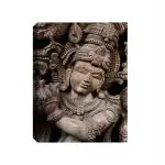 SHASWAT ART Wall Art of god sri Krishna Embossed Canvas Painting with Wooden Box Frame for Living Room, Bed Room, Office, Hotels (46cm x 61cm)