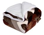BSB HOME Multicolour Polyester Micro-Mink Solid Single Bed Sherpa Blanket 152 x 220 cm